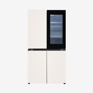 [LG] 870L 오브제컬렉션 노크온 4도어 냉장고(화이트/화이트)(36개월 무이자) T873MEE312